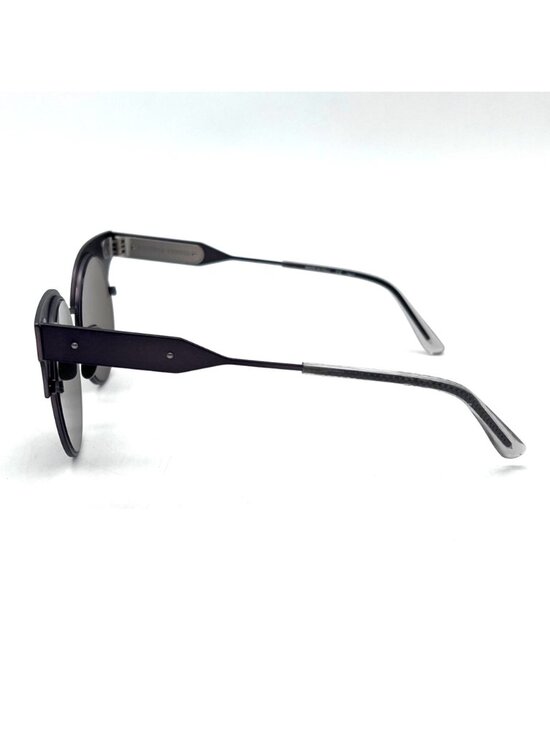 Bottega Veneta Sunglasses BV0113S 001 Charcoal Color Metal Cat Eye Frame & Lens main image 4